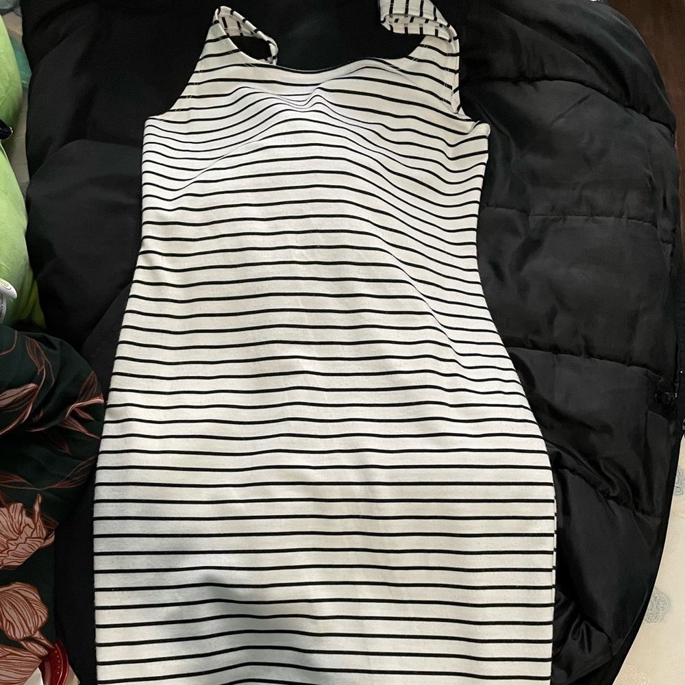 Striped Midi Length Dress